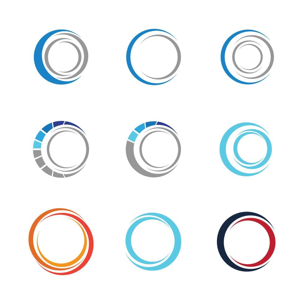 cirkel logotyp ikon illustration formgivningsmall - vektor