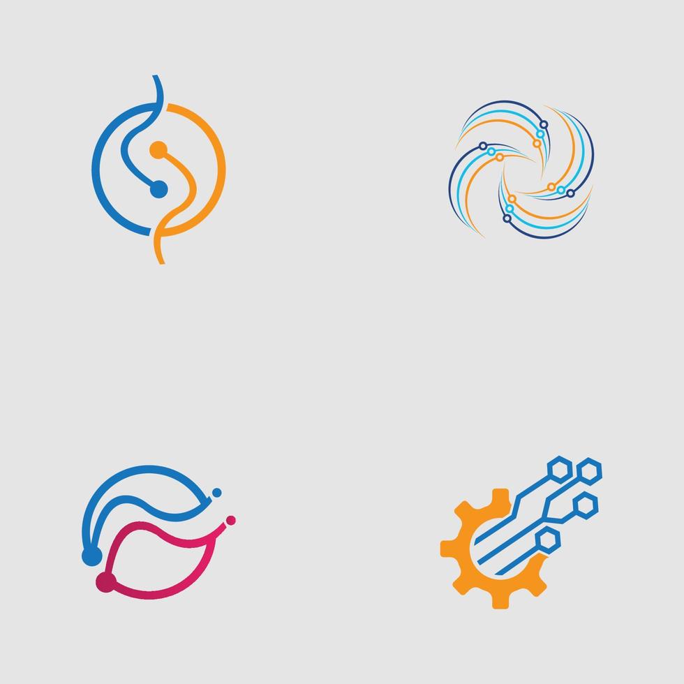 Technologie-Logo-Design-Vektor vektor