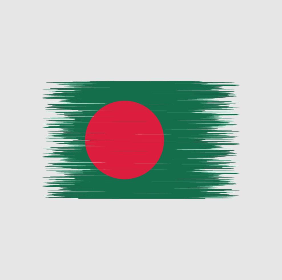 bangladesh flagga penseldrag, nationella flagga vektor