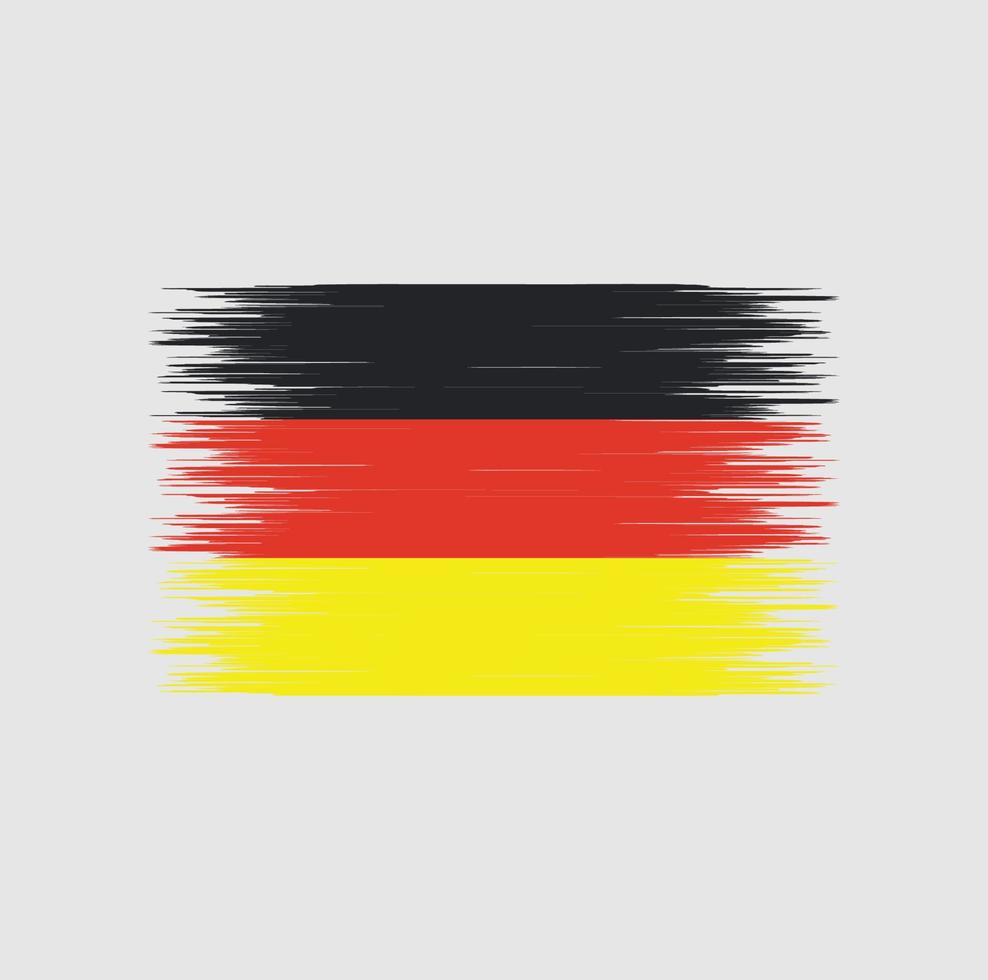 Pinselstrich mit deutscher Flagge, Nationalflagge vektor