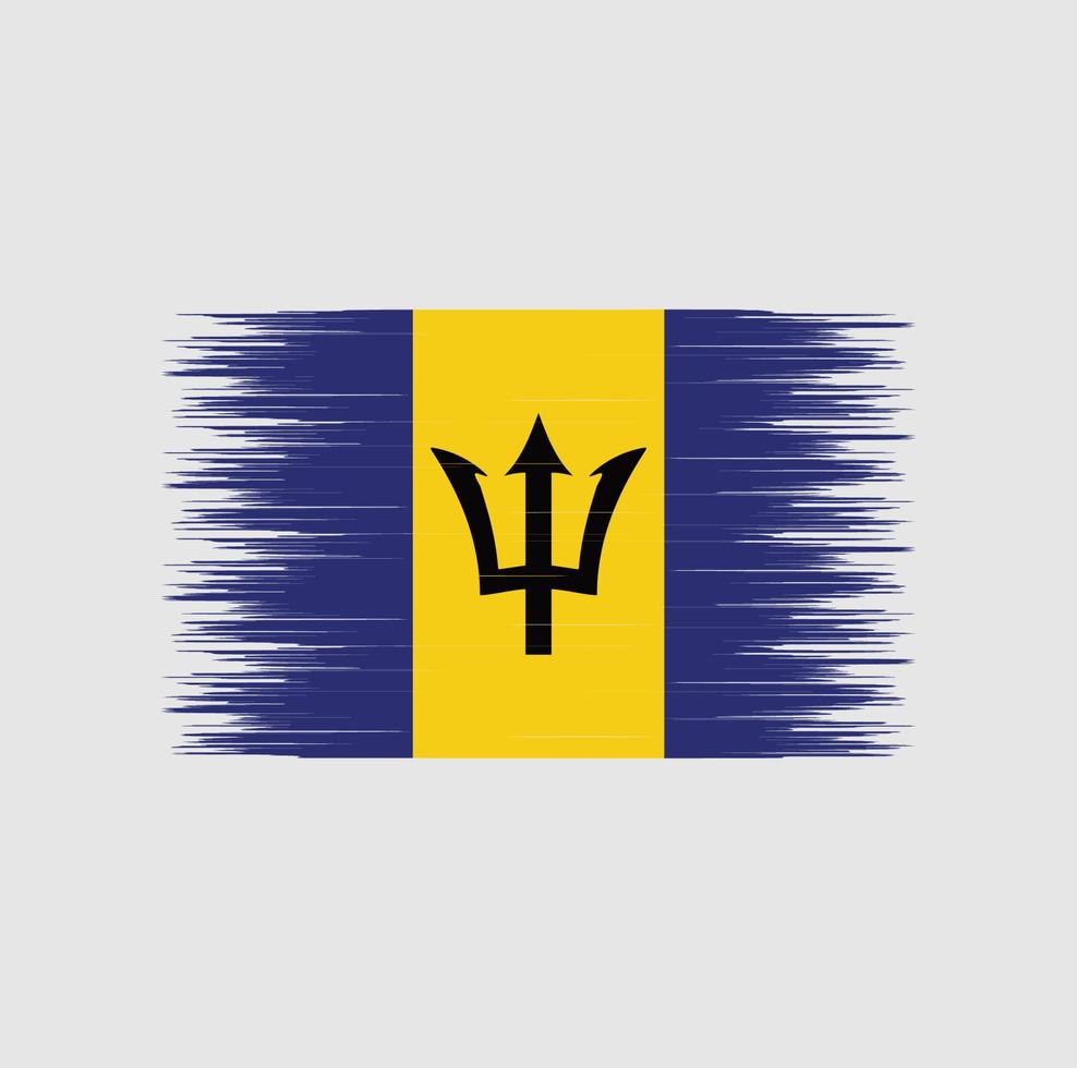 Barbados Flagge Pinselstrich, Nationalflagge vektor