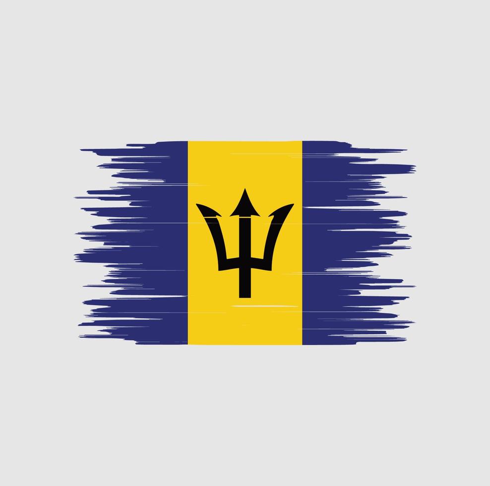 Barbados Flagge Pinselstrich, Nationalflagge vektor