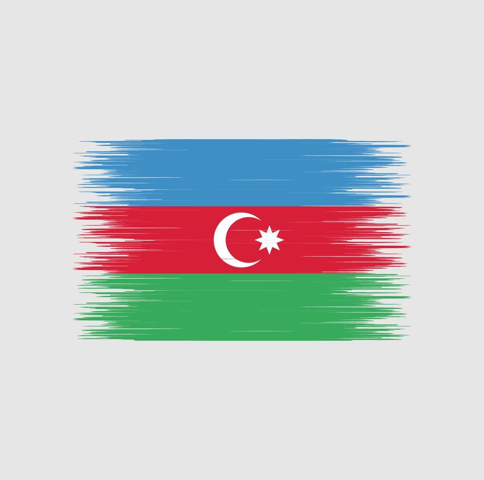 azerbajdzjans flagga penseldrag, nationalflagga vektor