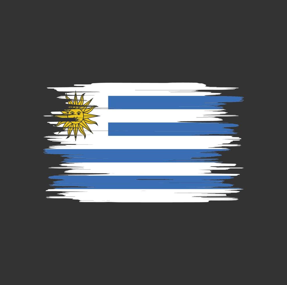 uruguay flagga penseldrag, nationell flagga vektor