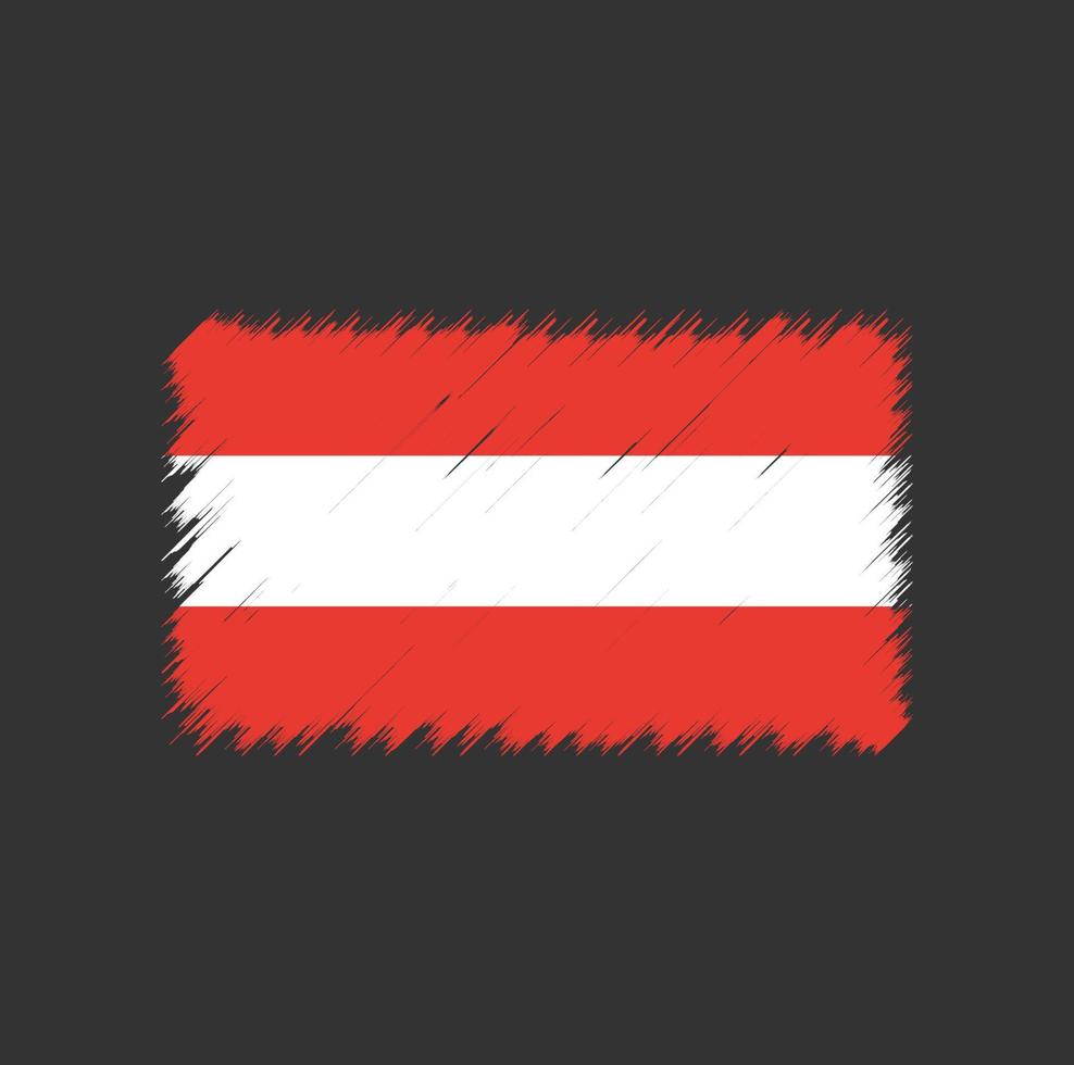 Pinselstrich mit Österreich-Flagge vektor