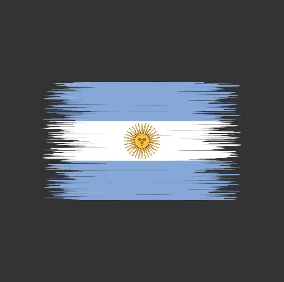 Pinselstrich der argentinischen Flagge, Nationalflagge vektor