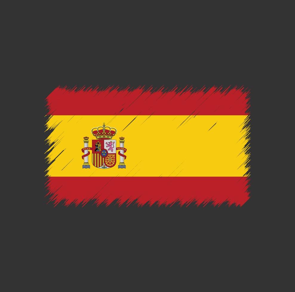 Pinselstrich der spanischen Flagge vektor