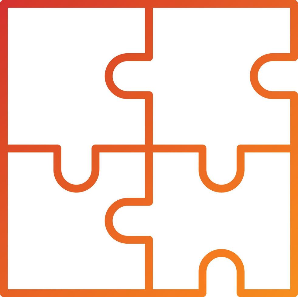 Puzzle-Icon-Stil vektor