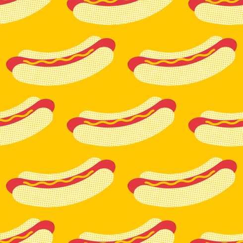hotdog pop sömlöst mönster vektor