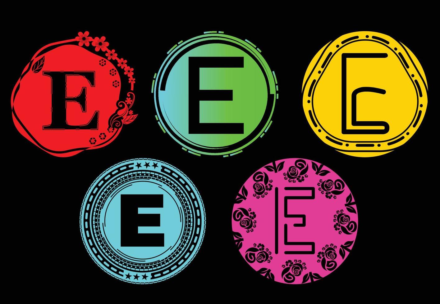 E-Brief neues Logo und Icon-Design-Vorlagenbündel vektor