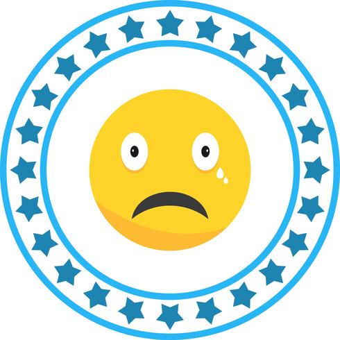 Vektor Cry Emoji Ikon