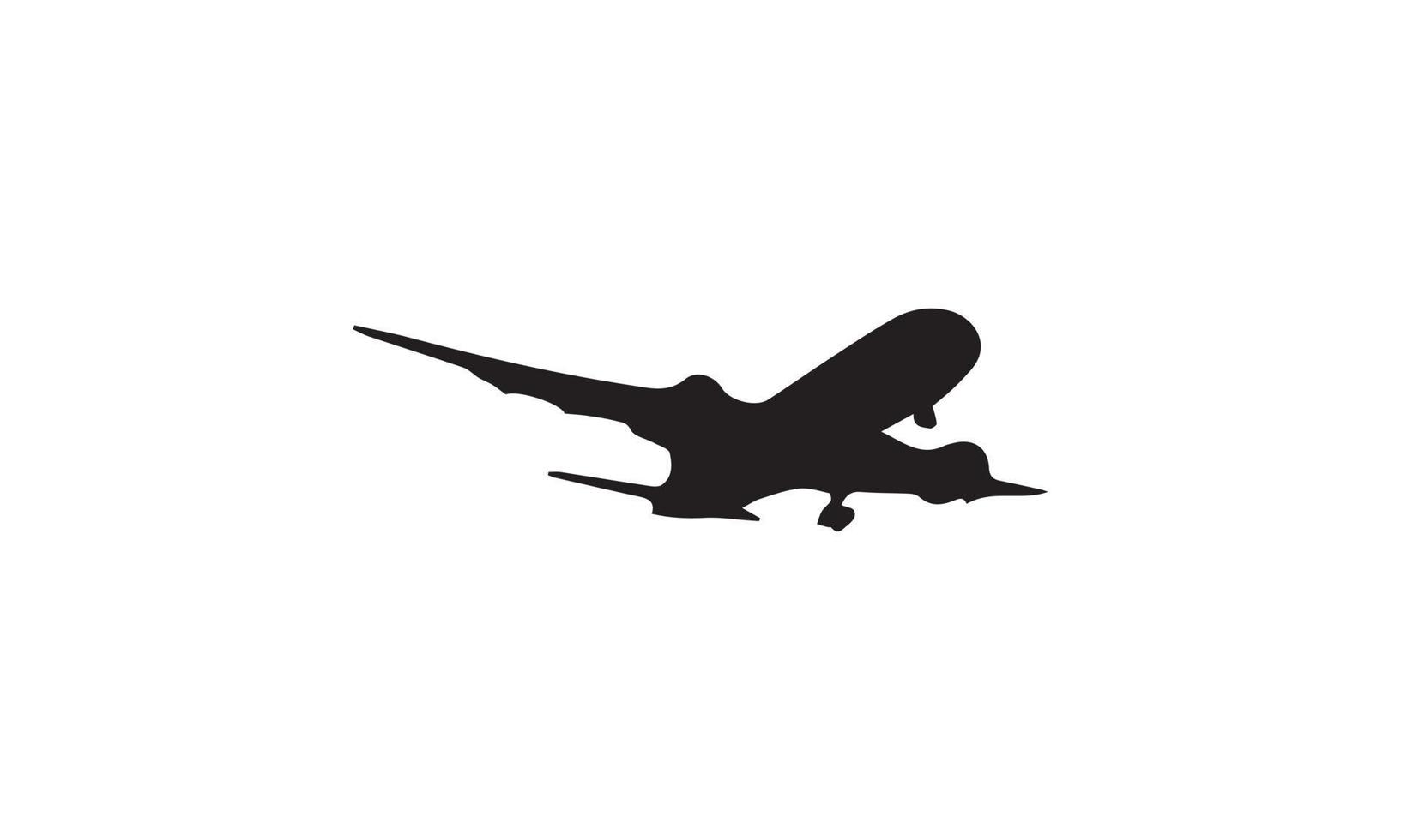 Flugzeug-Vektor-Illustration-Design schwarz und weiß vektor