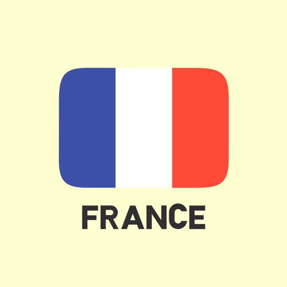 franska landet flagga vektor. franska flaggan symbol isolerad på en vit bakgrund. vektor