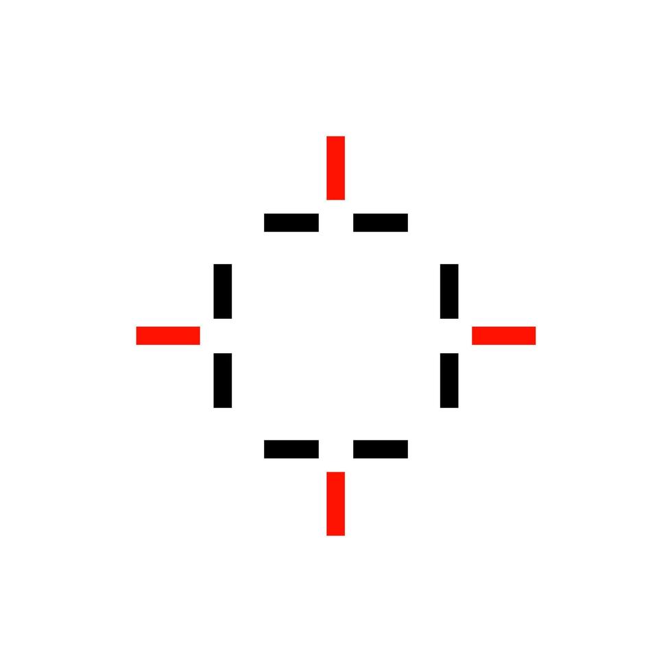 abstrakt flach buchstabe t ziel symbol tech modern vektor