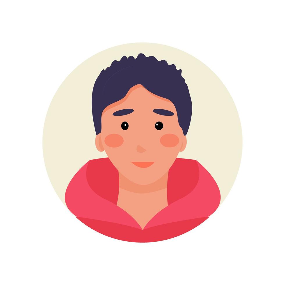 transsexuell avatar i röd tröja. design av sajter, teknisk support, sat-bots, forum. vektor illustration