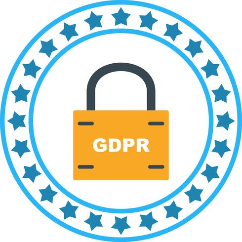 Vektor GDPR Säkerhetslås Ikon