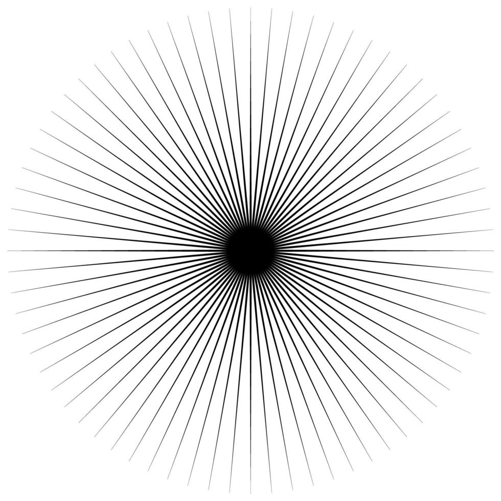 Stern, rundes Element, Halbtonstrahlenkarte lokalisiert auf Hintergrund. geometrisches lineares plakat. vektor