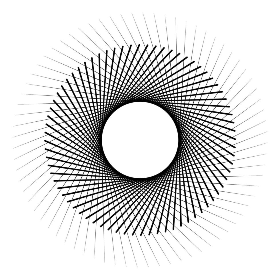 stjärna, runda element, halvton strålar kort isolerad på bakgrunden. geometrisk linjär affisch. vektor