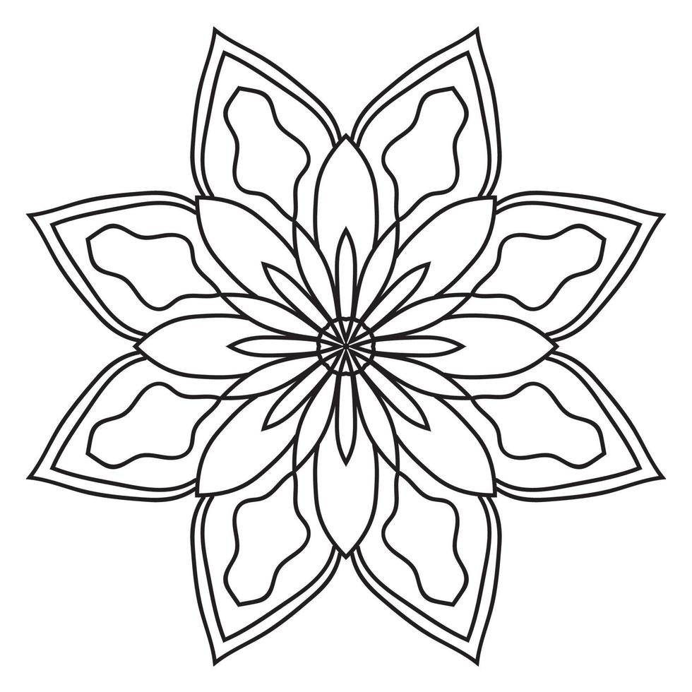 süße Mandalas. dekorative runde Doodle-Blume isoliert auf weißem Hintergrund. geometrische dekorative Ornamente im ethnisch-orientalischen Stil. vektor