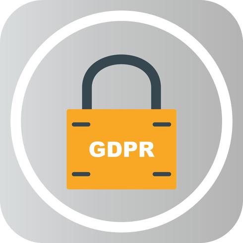 Vektor-GDPR-Sicherheitsschloss-Symbol vektor