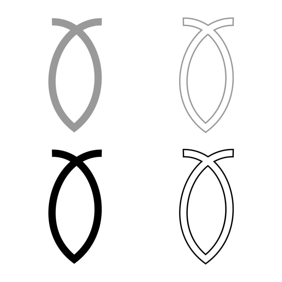 Stiersymbol Symbolsatz graue schwarze Farbe vektor
