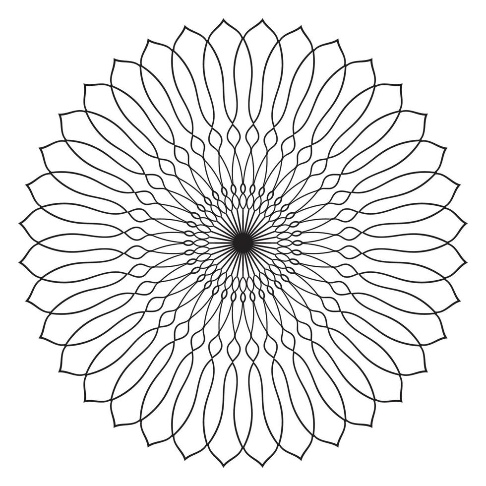 süße Mandalas. dekorative runde Doodle-Blume isoliert auf weißem Hintergrund. geometrische dekorative Ornamente im ethnisch-orientalischen Stil. vektor