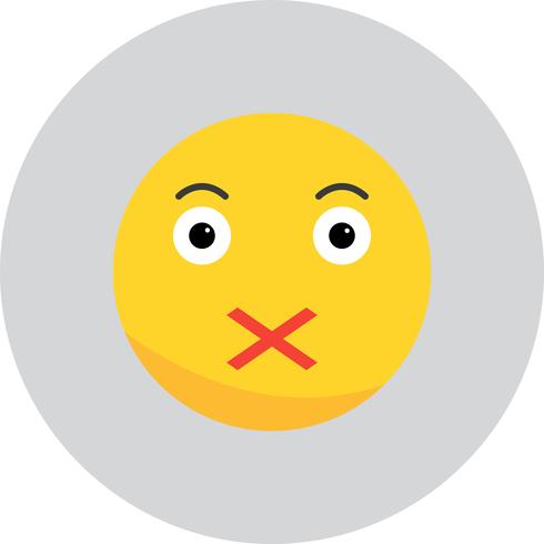 Vektor Silent Emoji Ikon
