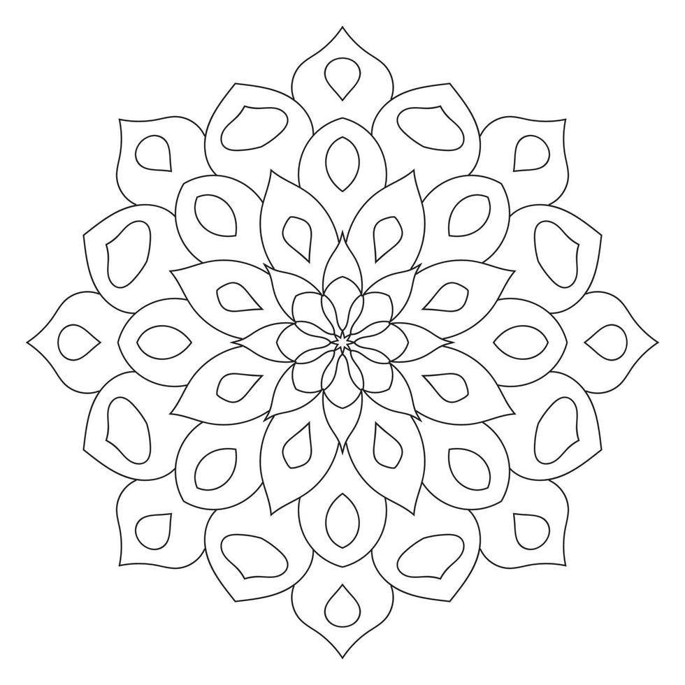 söt mandala. dekorativa runda doodle blomma isolerad på vit bakgrund. geometrisk dekorativ prydnad i etnisk orientalisk stil. vektor