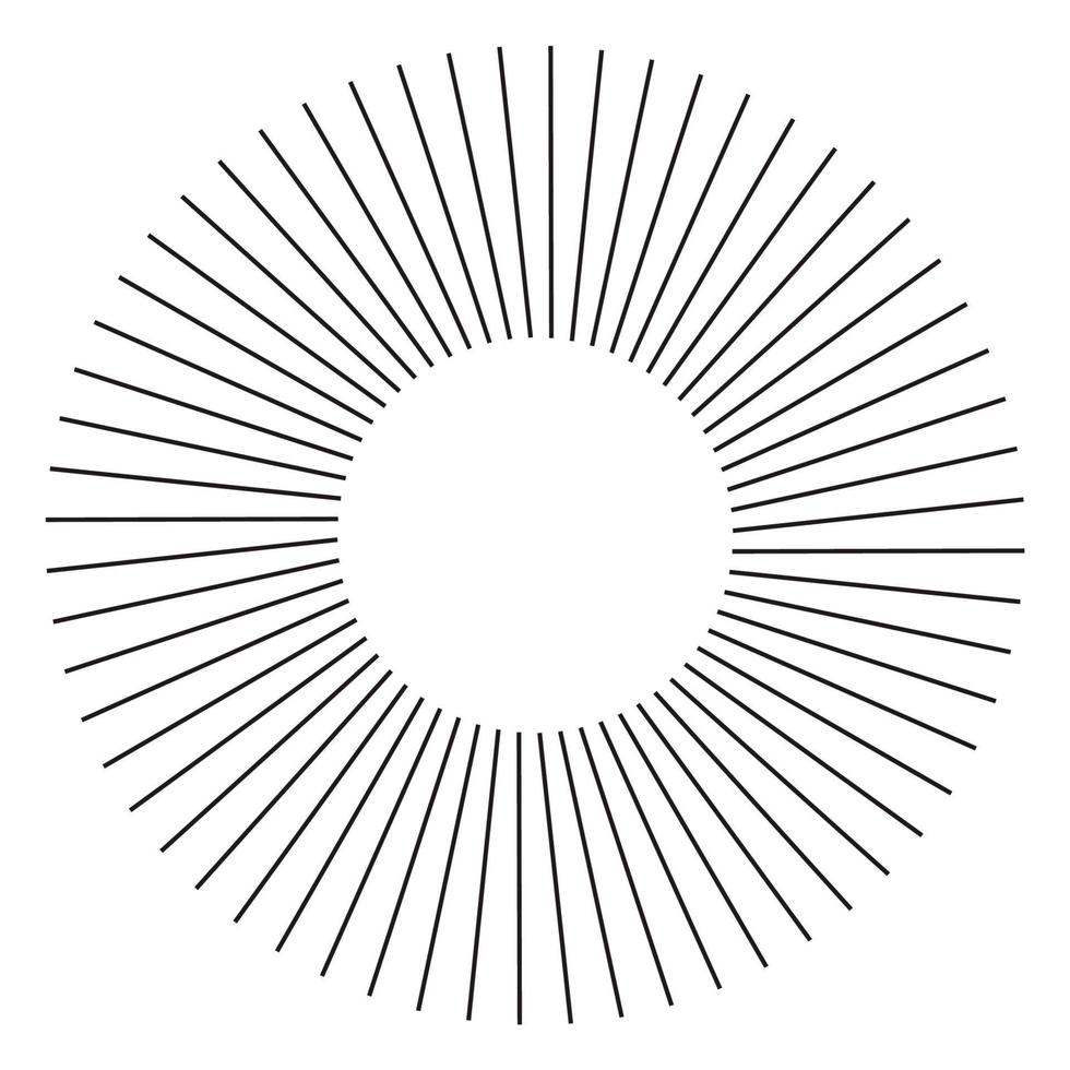 Stern, rundes Element, Halbtonstrahlen isoliert auf weißem Hintergrund. schwarzes Logo. Geometrische Figur. vektor