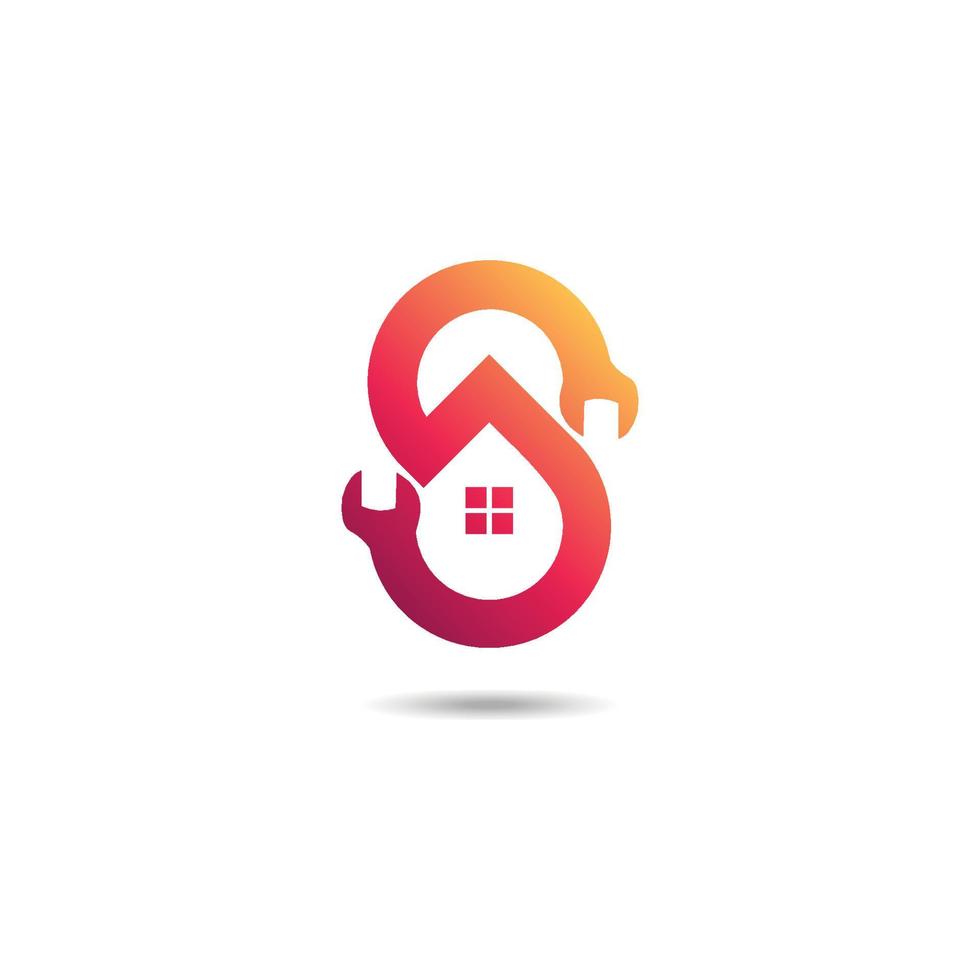 Logo-Designvorlage für den Heimservice vektor