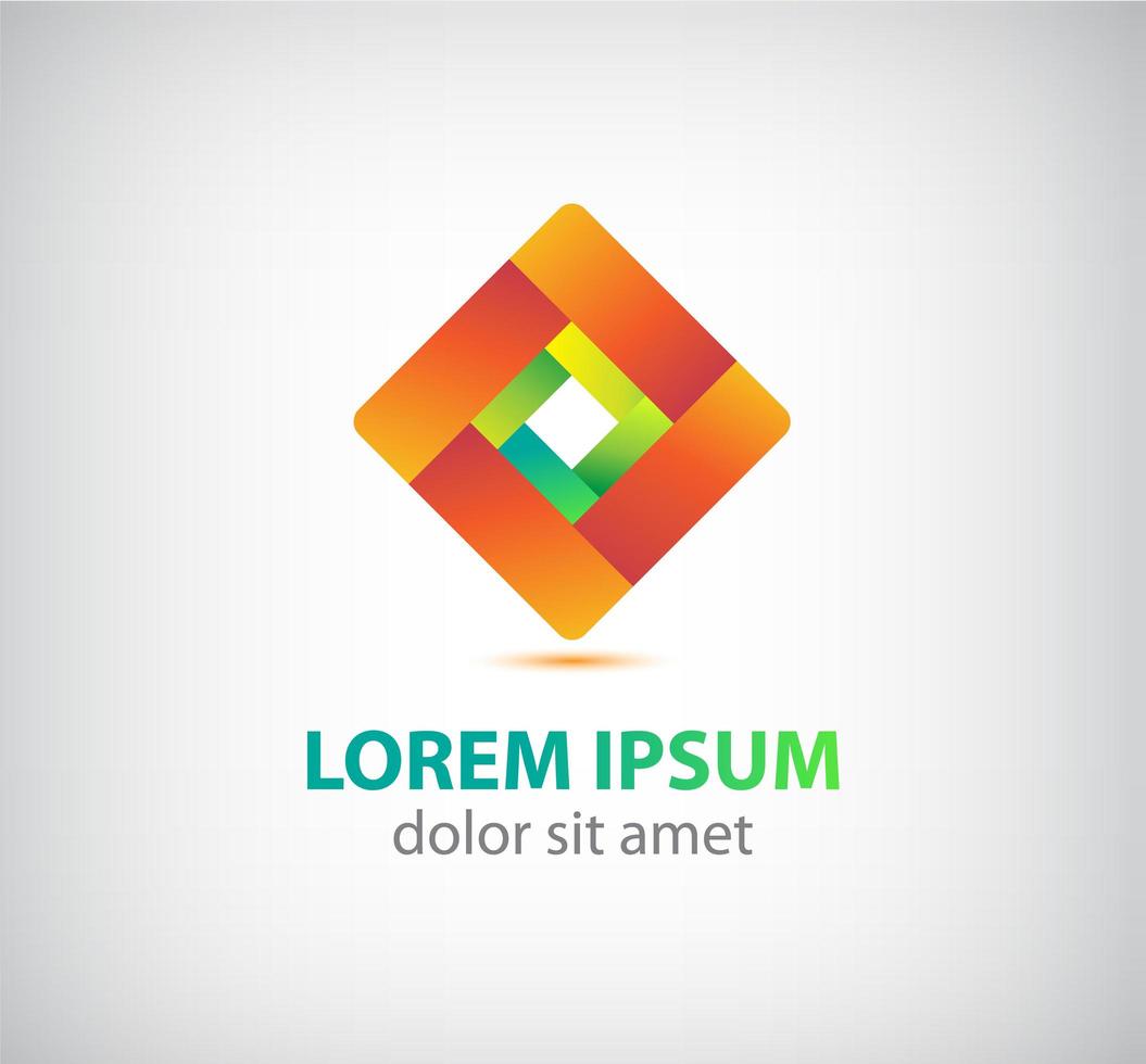 Vektor abstrakte geometrische Ikone, Logo isoliert