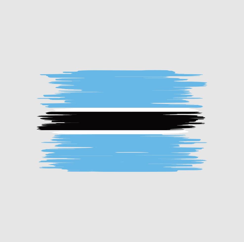 botswana flag pinselstrich, nationalflagge vektor