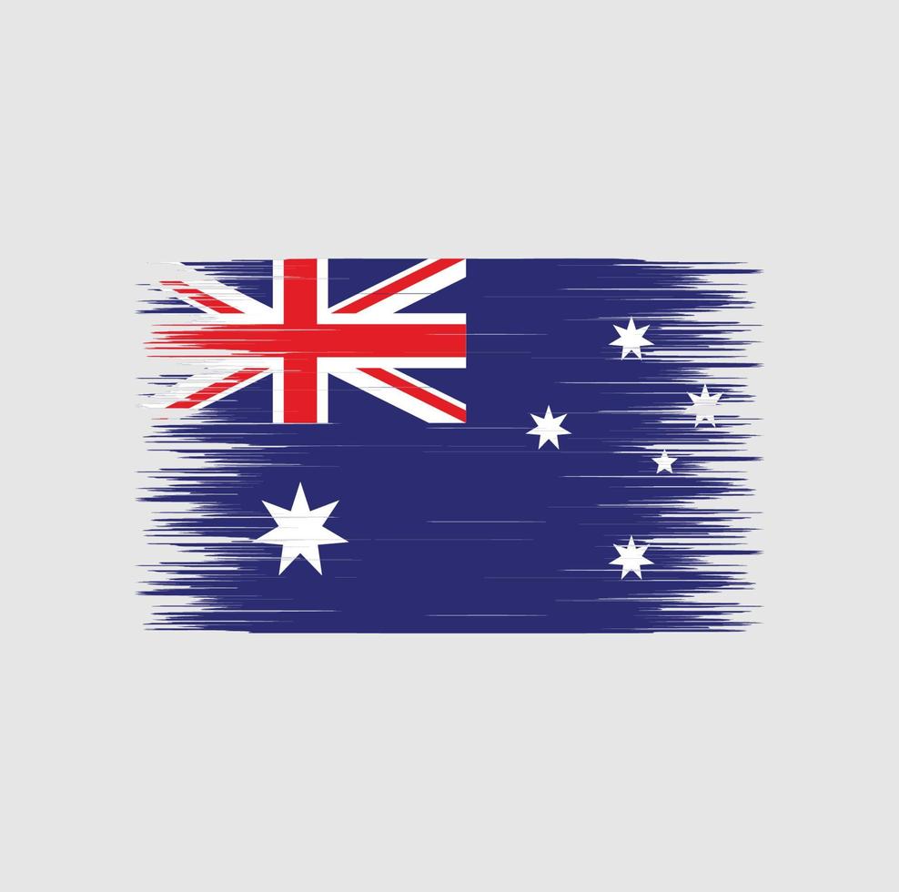 Pinselstrich mit australischer Flagge, Nationalflagge vektor