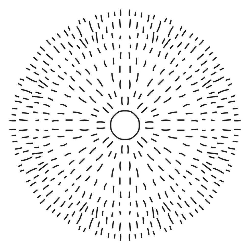 söt mandala. dekorativa runda doodle blomma isolerad på vit bakgrund. geometrisk dekorativ prydnad i etnisk orientalisk stil. vektor