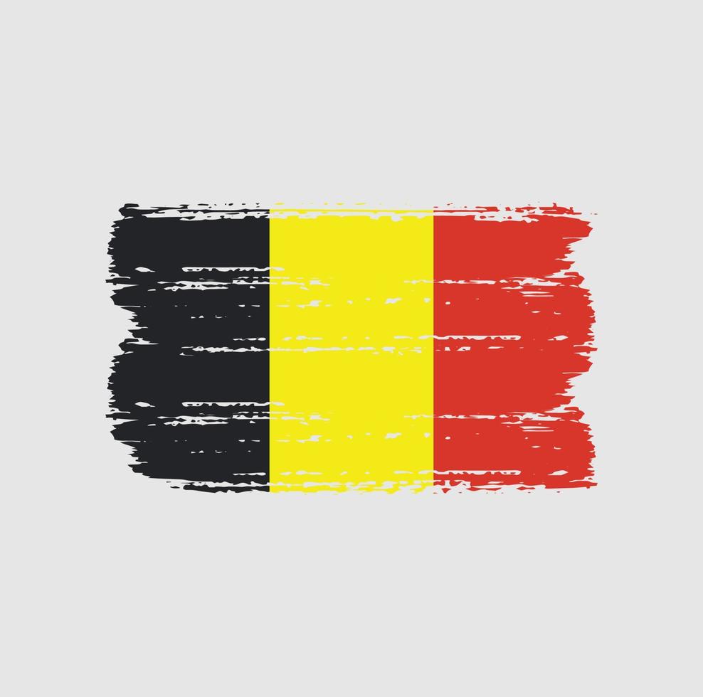 Belgiens flagga med borste stil vektor