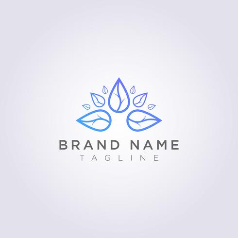 Leaves Logo Design Luxus für Ihr Unternehmen oder Ihre Marke vektor