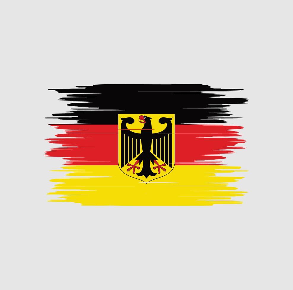 Pinselstrich mit deutscher Flagge, Nationalflagge vektor