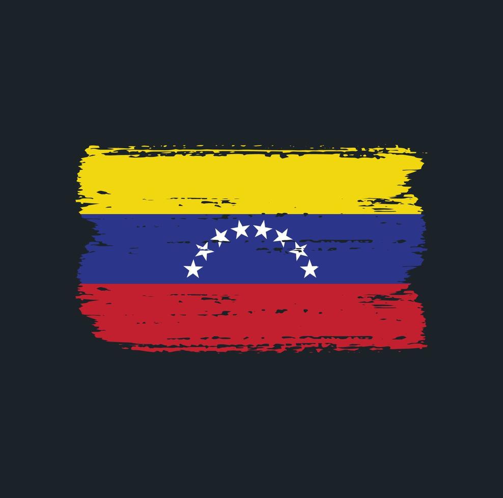 Flagge von Venezuela mit Pinselstil vektor