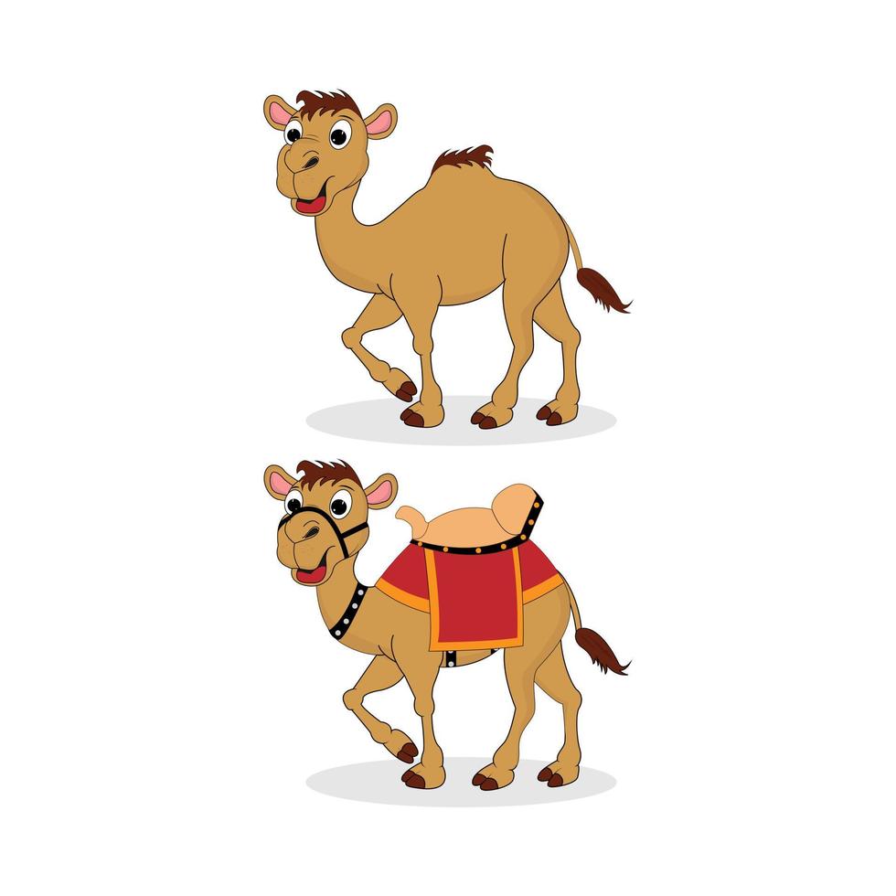 niedliche kamelkarikaturillustration vektor