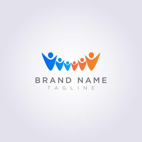 Entwerfen Sie ein Logo einer Gruppe von Personen für Ihr Unternehmen oder Ihre Marke vektor