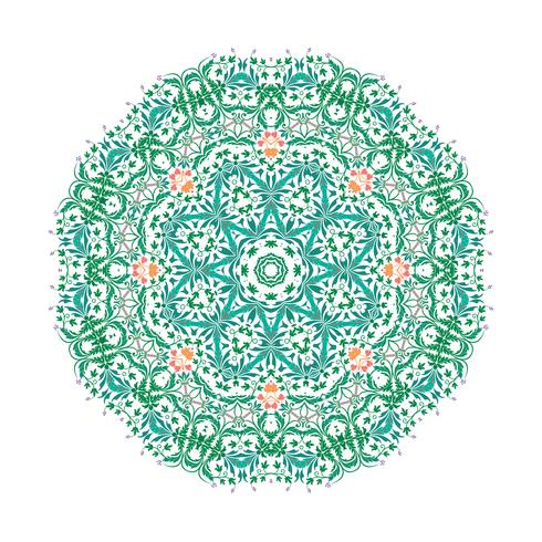 Mandala Ornament Hintergrund. Runde Vintage dekorative Elemente. vektor