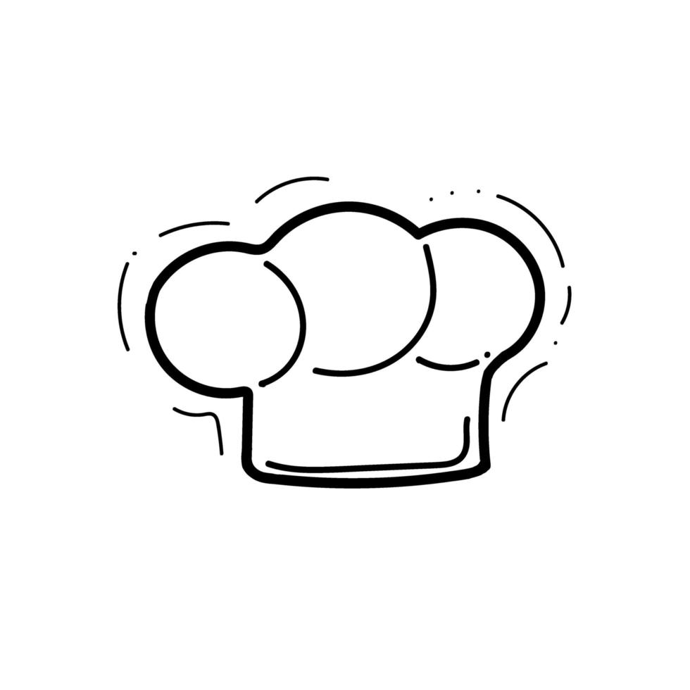 blanche bonnet design der formalen hohen alten küche isoliert auf hellem hintergrund. Umriss schwarze Tinte handgezeichnetes Bild Logo skizzenhaft in Art Doodle Retro-Stil Stift auf Papier. vektor