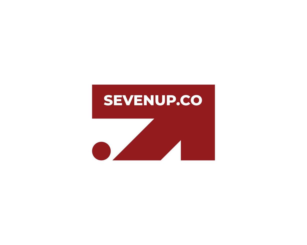 Seven-Up-Logo-Design-Vorlage. Pfeil-Logo. Buchstabe sieben Nummernlogo vektor