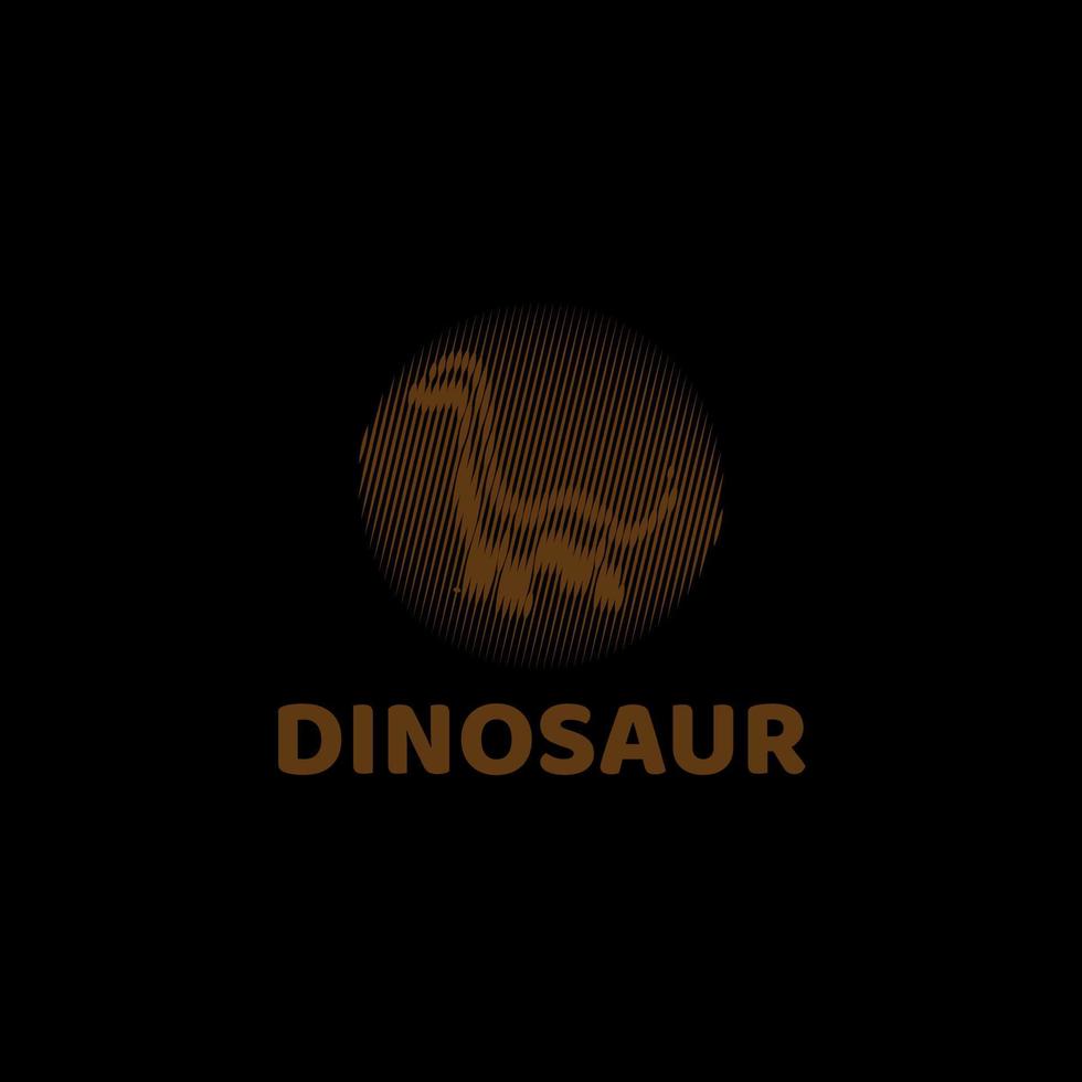 Baby-Dinosaurier-Logo. Dinosaurier-Silhouette. Halbton-Dinosaurier-Logo vektor