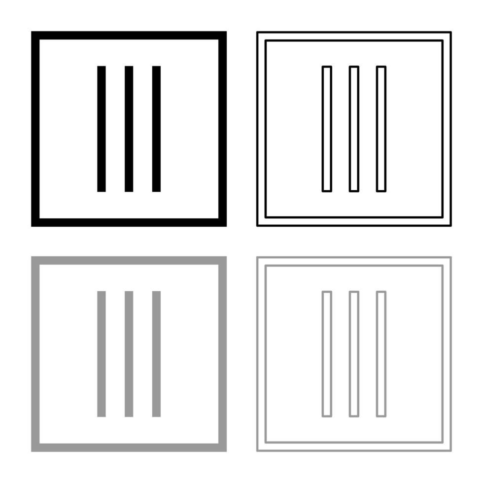 Trocknen ohne Schleudern Kleidung Pflegesymbole Waschkonzept Wäscherei Zeichen Symbol Umriss Set schwarz grau Farbe Vektor Illustration Flat Style Image