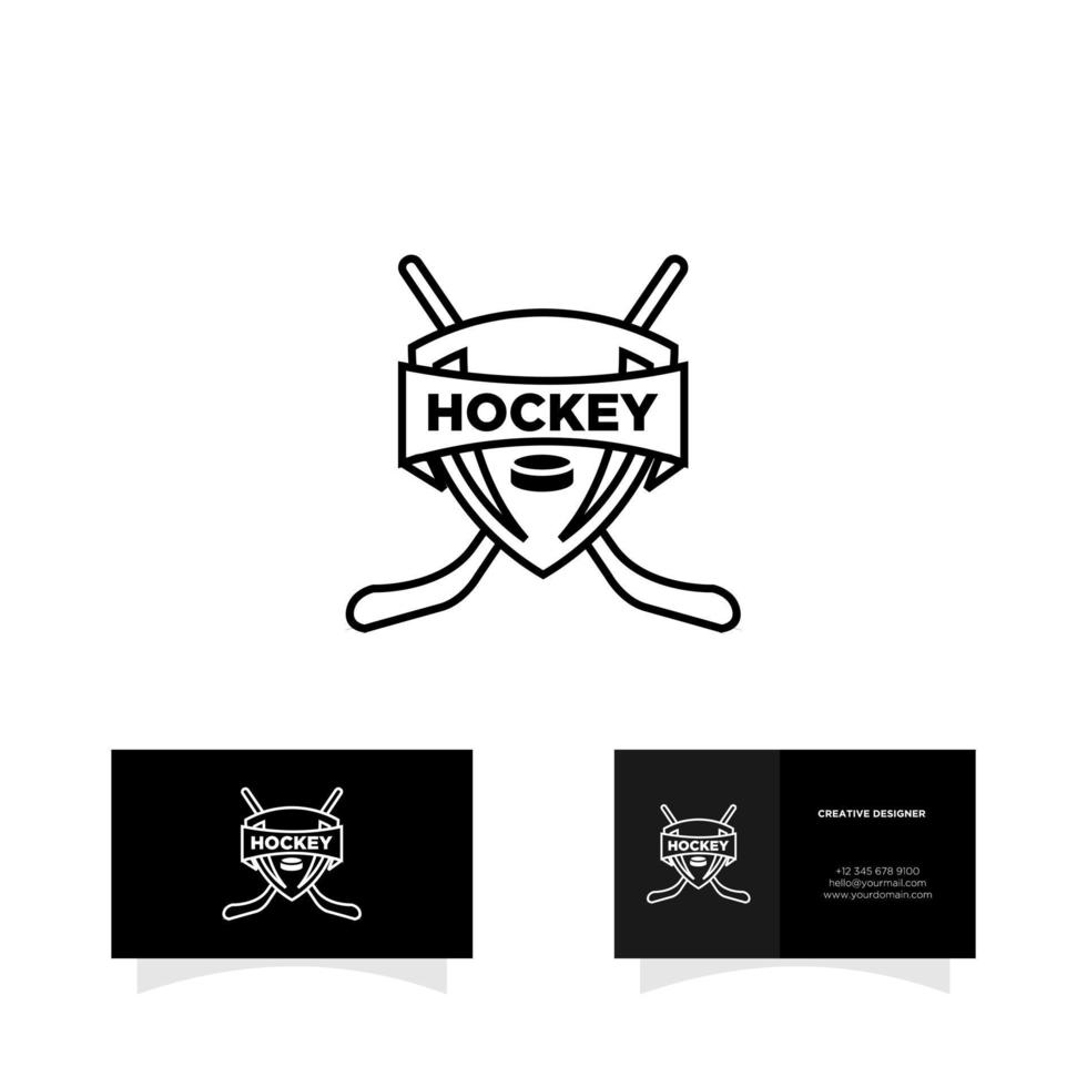 hockey islag logotyp ikon design vektor