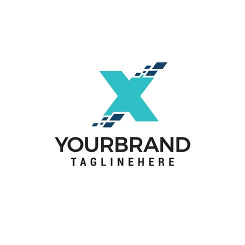 Technologie-Logo des Buchstaben X, Pixellogo-Designschablone Vektoren des Buchstaben X