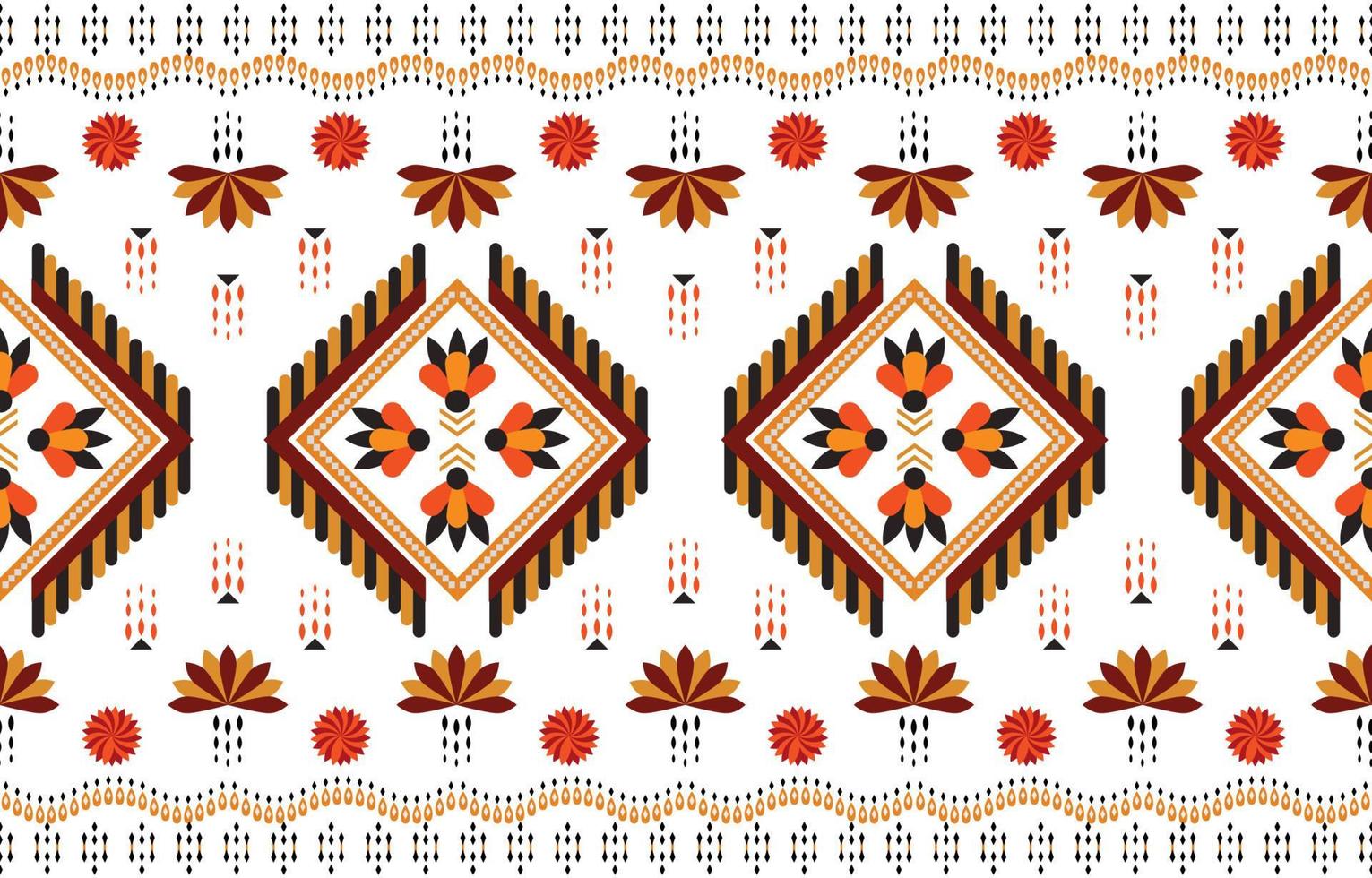 etnisk abstrakt vacker konst. ikat sömlösa mönster i tribal, folklig broderi, mexikansk stil. Aztekisk geometrisk konst prydnadstryck. design för matta, tapeter, kläder, omslag, tyg. vektor
