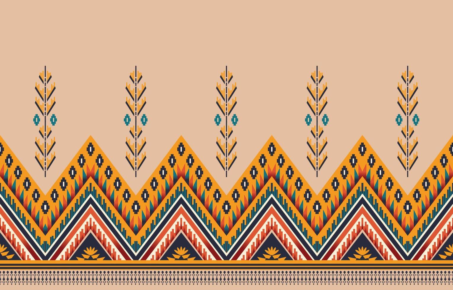 ethnische abstrakte schöne Kunst. ikat nahtloses muster in stammes-, volksstickerei, mexikanischer stil. aztekischer geometrischer kunstverzierungsdruck. design für teppich, tapeten, kleidung, verpackung, stoff. vektor