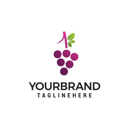 Grape logo design koncept mall vektor